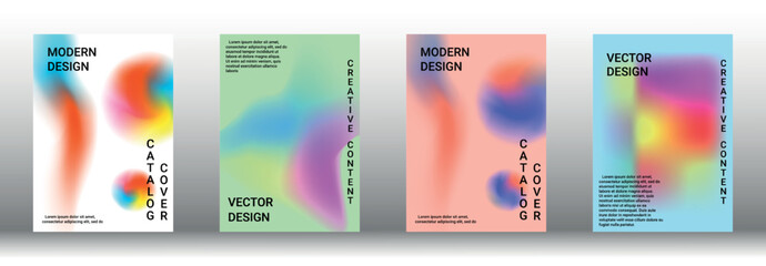 Artistic covers design. Creative fluid colors backgrounds. Set of abstract covers