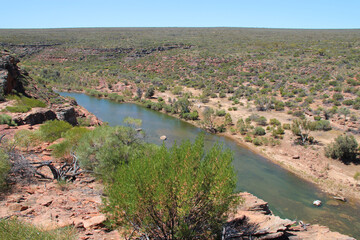 river at hawks head at kalbarri in australia 