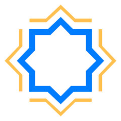 Geometric Ornamental Shape on Transparent Background