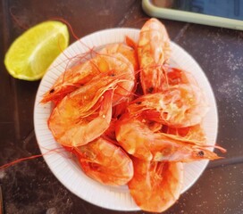 shrimps on a plate