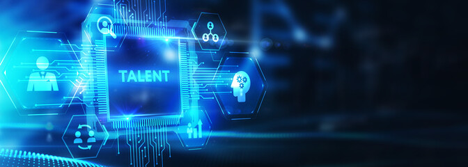Obraz premium Open your talent and potential. Talented human resources - company success. 3d illustration