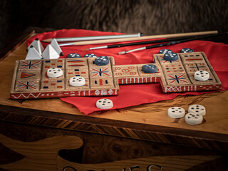 Handcrafted version of the oldest board game in the world - The Royal Game of Ur