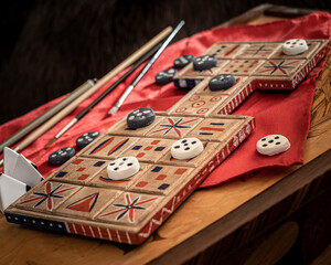 Handcrafted version of the oldest board game in the world - The Royal Game of Ur