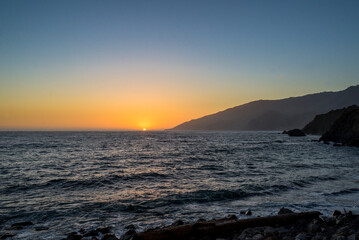 Big Sur along the coast of California on a scenic drive 
