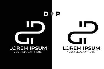 dp letter logo icon illustration vector
 - obrazy, fototapety, plakaty
