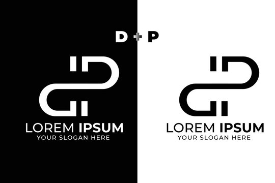 dp letter logo icon illustration vector
