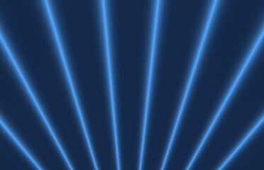 Abstract background Bright rays on blue backdrop Copy space Vector illustration