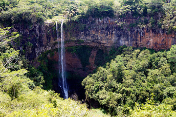 Waterfall in Chamarel, western Mauritius