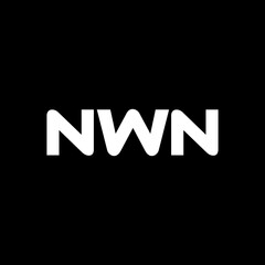 NWN letter logo design with white background in illustrator, vector logo modern alphabet font overlap style. calligraphy designs for logo, Poster, Invitation, etc.