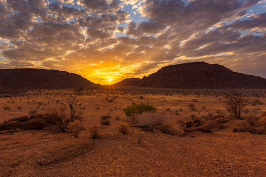 Namibian landscape Damaraland, homelands in South West Africa, Namibia.