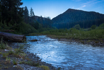 Mountains, lakes and streams in Olympic National Park 