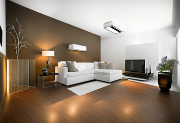 Fototapeta na wymiar Modern and cozy living room