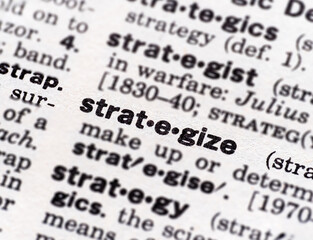 dictionary definition of the word strategize