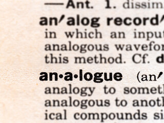 definition of analogue