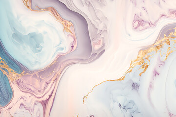 Marble texture with wavy lines in pastel shades. Elegant background. Gen Art