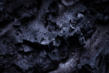 burned natural wood, black texture macro detail close-up chalk