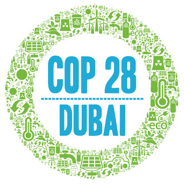COP 28 in Dubai, United Arab Emirates symbol