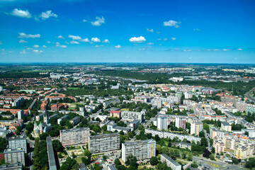 Miasto Wrocław panorama po horyzont