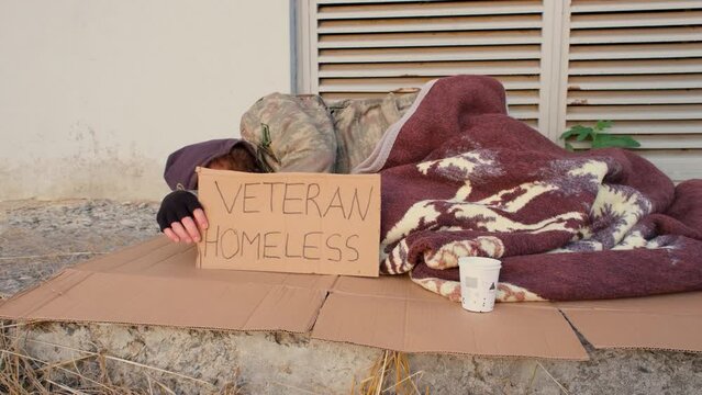 sleeping veteran homeless