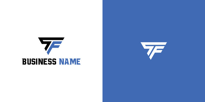 letter TF T F logo design vector template