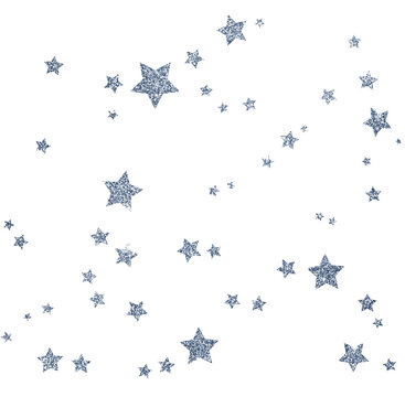 Glitter Silver Stars
