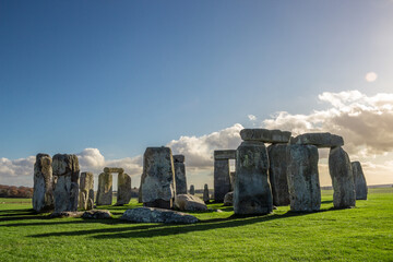 Stonehenge, an ancient prehistoric stone monument near Salisbury. Stonehenge is a UNESCO World...