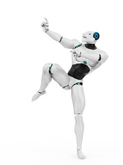 cyber tigerin kung fu pose