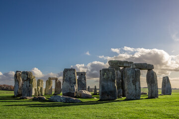 Stonehenge, an ancient prehistoric stone monument near Salisbury. Stonehenge is a UNESCO World...