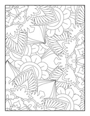 Fototapeta na wymiar Flower Mandala, Floral Mandala, Flower Mandala Coloring Page , Floral Mandala Mandala Coloring Page 