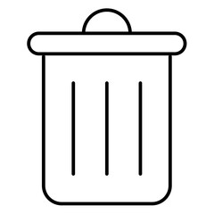 Trash can garbage recycle icon