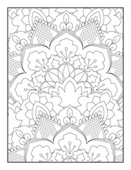 Flower Mandala Coloring Pages, Floral Mandala Coloring  Pages, Mandala Coloring Pages