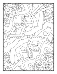 Fototapeta na wymiar Flower Mandala Coloring Pages, Floral Mandala Coloring Pages, Mandala Coloring Pages