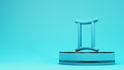 gemini zodiac sign 3d render