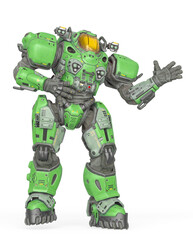 powered combat suit is dancing