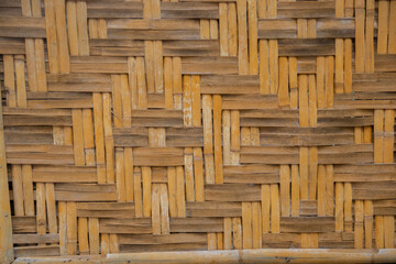 wooden background pattern made of bamboo