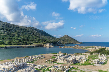 Amazing views from Knidos, which was a Greek city in ancient Caria in Asia Minor, Turkey, situated on the Datça peninsula, now known as Gulf of Gökova.