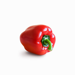 Red sweet pepper, isolated on a white background. Close-up.