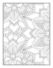 Fototapeta premium Flower, Mandala Coloring Page for Adult, Pattern Mandala Coloring Pages, Floral Mandala