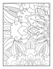 Flower, Mandala Coloring Page for Adult, Pattern Mandala Coloring Pages, Floral Mandala