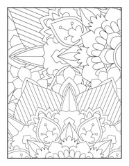 Flower, Mandala Coloring Page for Adult, Pattern Mandala Coloring Pages, Floral Mandala
