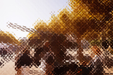 People admiring large French artillery truck in metaverse conceptual reality imagination virtual...