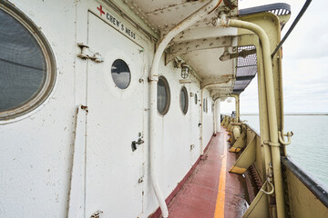 The door for the crew's mess aboard the cargo ship william g mathers in Cleveland.