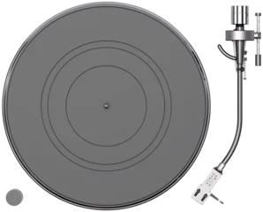 Foto op Canvas turntable record player no record slip pad tone arm © Mathias Weil