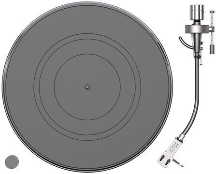 turntable record player no record slip pad tone arm