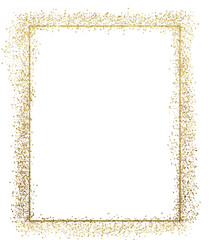 Gold Foil Frame gold splatter frames glitter,Gold brush stroke on transparent background.