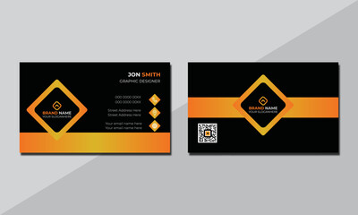 Creative minimal unique business card design, Double-sided professional business card design template.