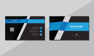 Creative minimal unique business card design, Professional business card design template.