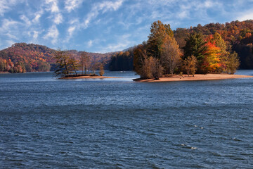 Autumn Colors and a Lake in North Carolina