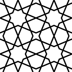 Seamless islamic pattern. Background vector illustration. Seamless girih pattern. Traditional Islamic Design. Mosque decoration element. Seamless geometric pattern. Vector decorative ornamental patter