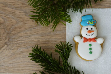 snowman on christmas tree